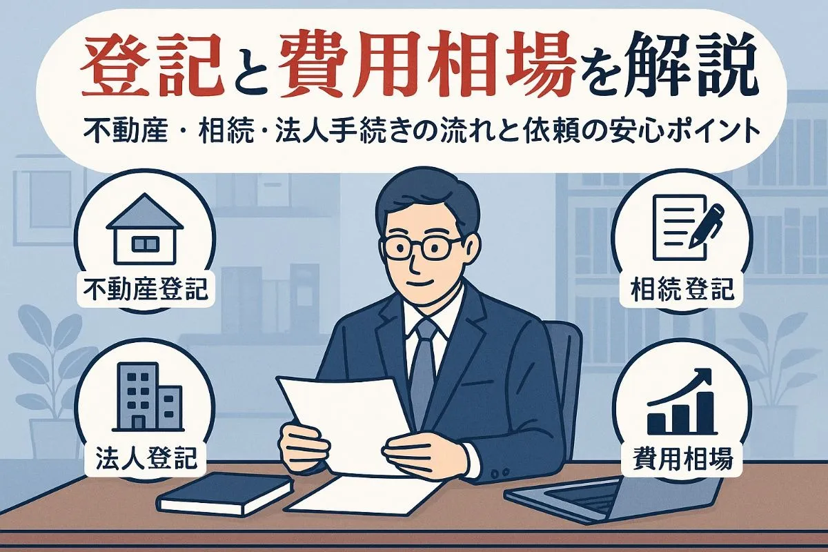 司法書士で登記の基礎知識と費用相場を徹底解説｜不動産・相続・法人手続きの流れと安心依頼ポイント