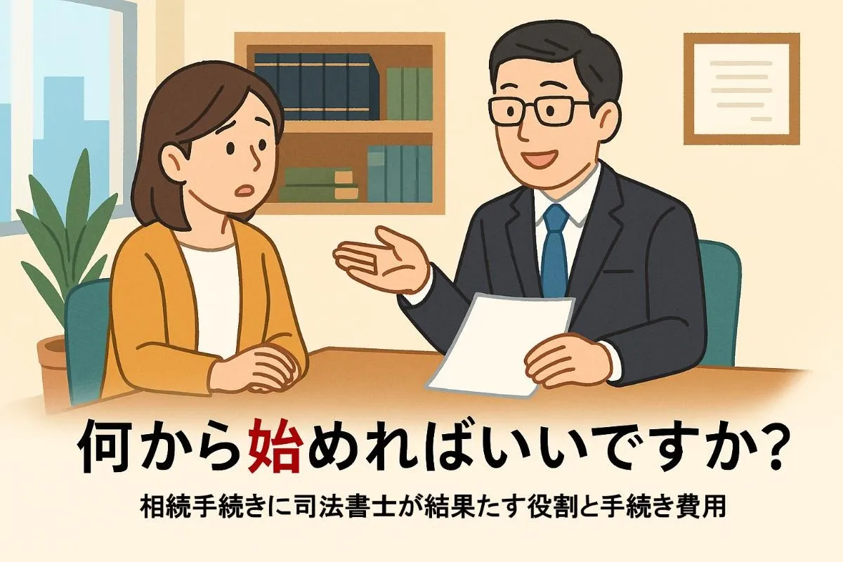 「何から始めればいい？」相続手続きに司法書士が果たす役割と手続き費用