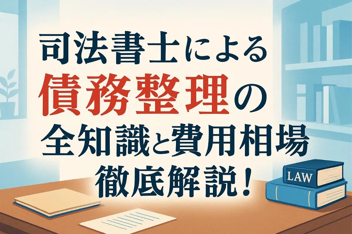 司法書士による債務整理の全知識と費用相場徹底解説｜弁護士との違い・おすすめ事務所比較