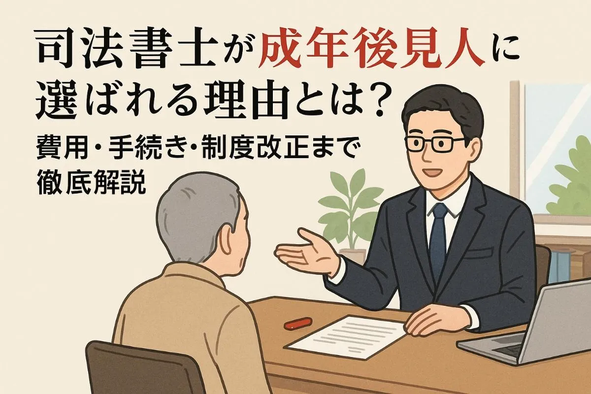 司法書士が成年後見人に選ばれる理由とは？費用・手続き・制度改正まで徹底解説
