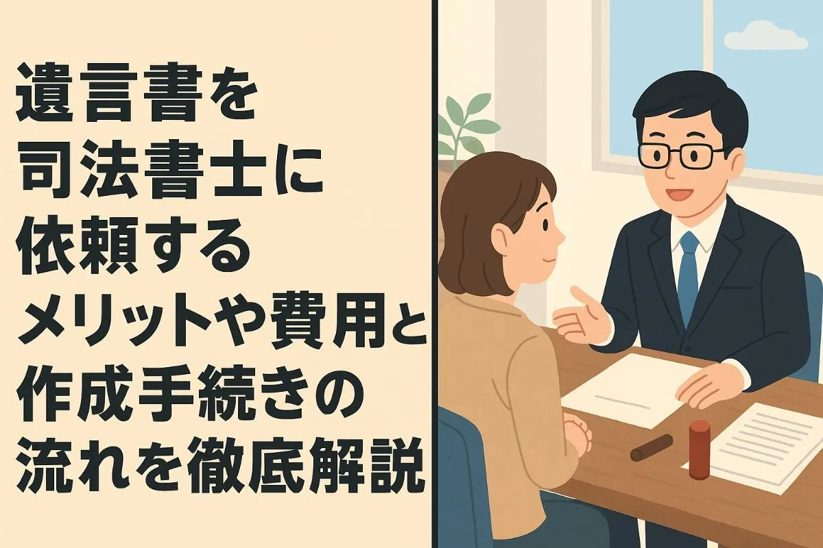 遺言書を司法書士に依頼するメリットや費用と作成手続きの流れを徹底解説