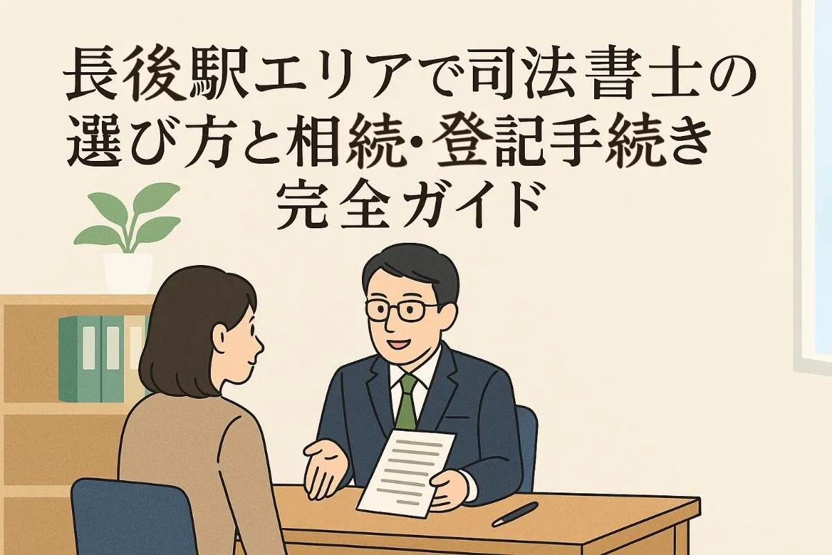 長後駅エリアで司法書士の選び方と相続・登記手続き完全ガイド