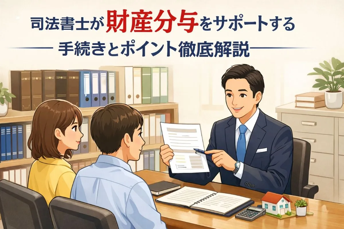 司法書士が財産分与をサポートする手続きとポイント徹底解説