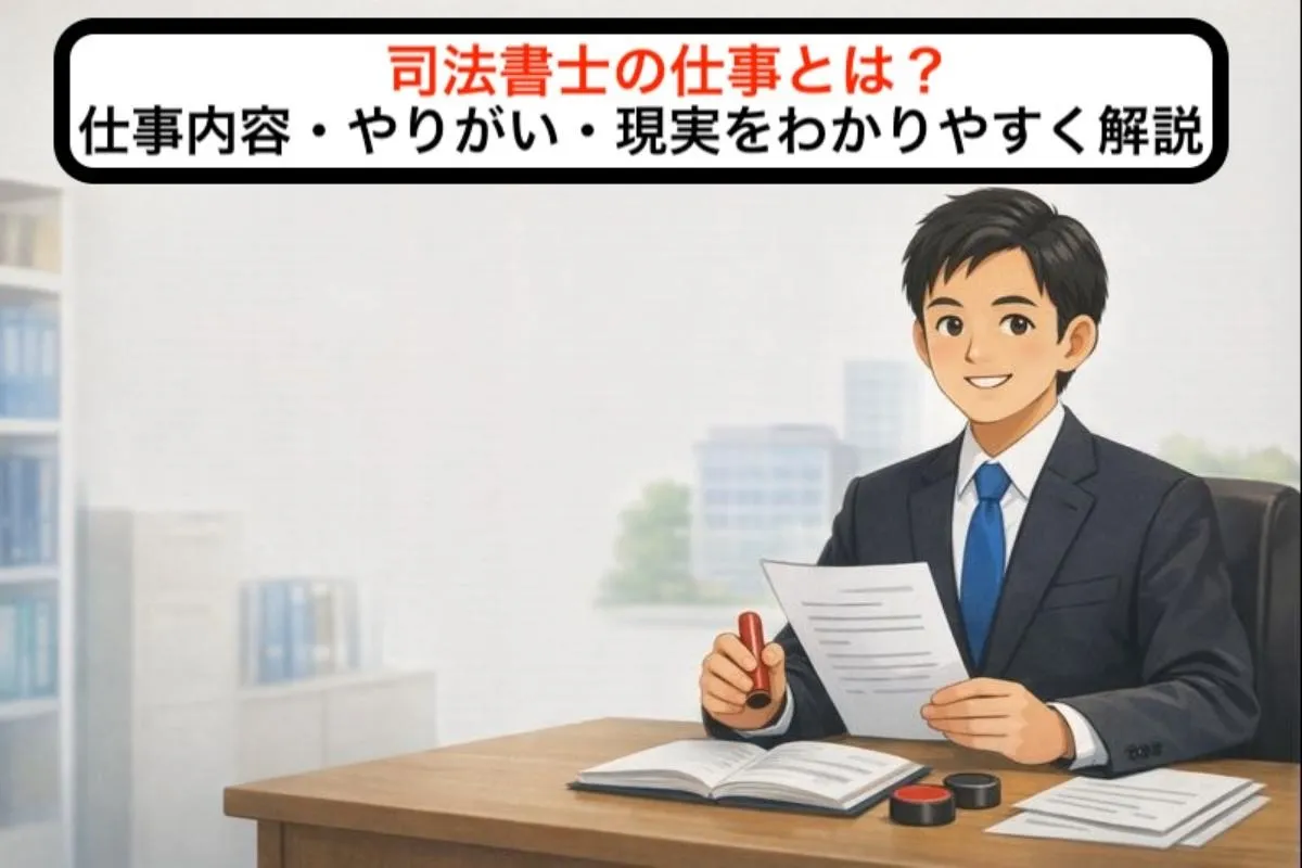 司法書士の仕事とは？仕事内容・やりがい・現実をわかりやすく解説