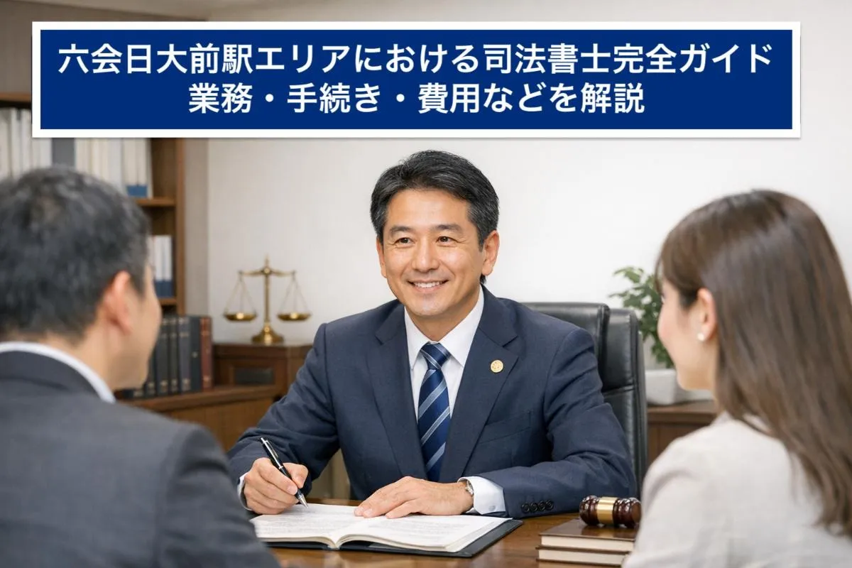 六会日大前駅エリアにおける司法書士完全ガイド｜業務・手続き・費用などを解説